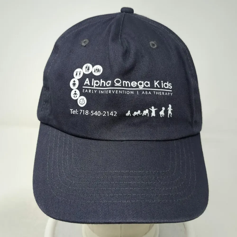 Hit 5 Panel Gray One Size Strapback Hat Alpha Omega Kids Early Intervention ABA
